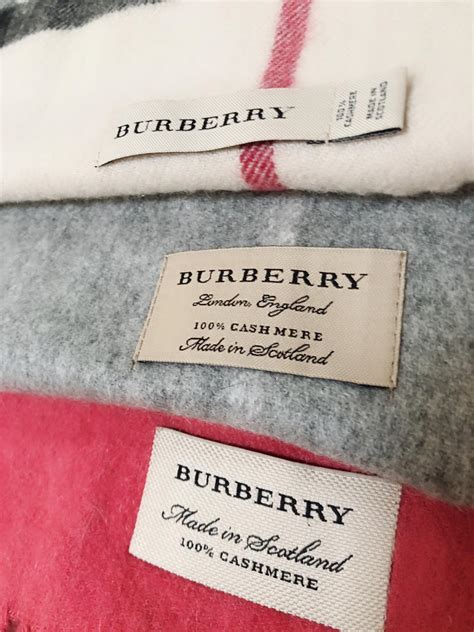 authentic burberry scarf tag|is burberry blue label authentic.